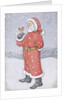 Father Christmas and a Robin by Lavinia Hamer