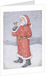 Father Christmas and a Robin by Lavinia Hamer