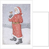 Father Christmas and a Robin by Lavinia Hamer