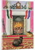 Fireside Scene at Christmas by Lavinia Hamer