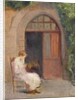 Girl seated outside of La Boissiere, c.1909 by Albert de Belleroche