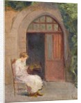 Girl seated outside of La Boissiere, c.1909 by Albert de Belleroche