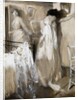 Eva listened aghast, then, sank against the wall sobbing desperately.... by Cyrus Cuneo
