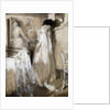 Eva listened aghast, then, sank against the wall sobbing desperately.... by Cyrus Cuneo