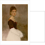 Study of a young woman holding a book by William Bright Morris