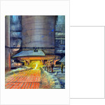 Steel workers casting girders, 1917 by Charles John de Lacy