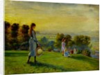 Study for 'Children playing in the fields at sunset' by Walter Bonner Gash