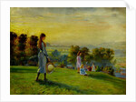 Study for 'Children playing in the fields at sunset' by Walter Bonner Gash