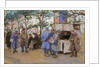 Soldiers at a News Stand, Paris, 1917 by Ethel Hunter
