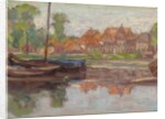 Boating scene, possibly in Holland by Arthur Haythorne Studd