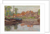 Boating scene, possibly in Holland by Arthur Haythorne Studd