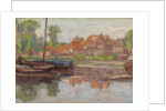 Boating scene, possibly in Holland by Arthur Haythorne Studd
