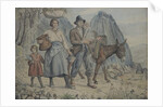 A family from Anticoli Corrardo, Going to Market, 1928 by Job Nixon