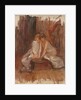 Two women sitted by a harp - c.1900 by Albert de Belleroche