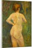 3/4 length standing nude, rear view, c.1895 by Albert de Belleroche