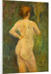 3/4 length standing nude, rear view, c.1895 by Albert de Belleroche