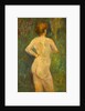 3/4 length standing nude, rear view, c.1895 by Albert de Belleroche