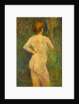 3/4 length standing nude, rear view, c.1895 by Albert de Belleroche