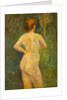 3/4 length standing nude, rear view, c.1895 by Albert de Belleroche