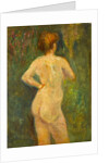 3/4 length standing nude, rear view, c.1895 by Albert de Belleroche