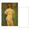 3/4 length standing nude, rear view, c.1895 by Albert de Belleroche