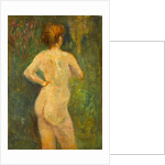 3/4 length standing nude, rear view, c.1895 by Albert de Belleroche