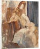 Seated woman with a harp, c.1890 by Albert de Belleroche