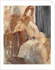 Seated woman with a harp, c.1890 by Albert de Belleroche