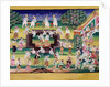 Merit making scene, page from a manuscript by Burmese School