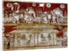Detail of wall painting in the Degaldoruwa Vihraya Temple by Sri Lankan School