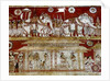 Detail of wall painting in the Degaldoruwa Vihraya Temple by Sri Lankan School