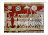 Detail of wall painting in the Degaldoruwa Vihraya Temple by Sri Lankan School