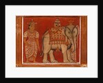 Wall painting of an elephant in the Subdharama Temple, Dehiwala by Sri Lankan School