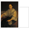 Portrait of a woman in traditional Filipino costume by Filipino School