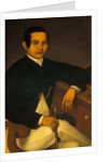 Portrait of a man in traditional Filipino costume by Filipino School