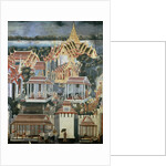 Offerings made to monks in the Temple of the Emerald Buddha, 1864 by Thai School