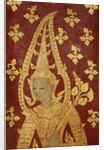 Rattanakosin style door panel with image of a deity, c.1860 by Thai School