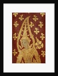 Rattanakosin style door panel with image of a deity, c.1860 by Thai School
