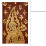 Rattanakosin style door panel with image of a deity, c.1860 by Thai School