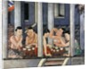 People eating at low round tables called Kantoke, mid 19th century by Thai School