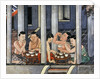 People eating at low round tables called Kantoke, mid 19th century by Thai School