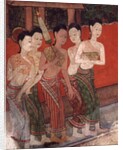 Detail showing a group of women, late 19th century by Thai School