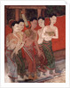 Detail showing a group of women, late 19th century by Thai School