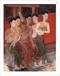 Detail showing a group of women, late 19th century by Thai School
