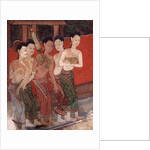 Detail showing a group of women, late 19th century by Thai School