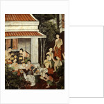 Palace ladies buying jewellery and mirrors from Muslim merchants, Rattanakosin style by Thai School