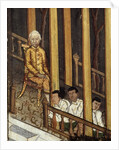 Portrait of Rama VI viewing an eclipse of the sun in 1868 by Thai School