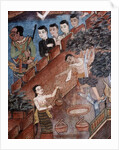 Detail from a mural in the Viharn laikam at Wat Phra Singh by Thai School