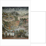 Town of Phitsanulok and fountain with statues of the Buddha, Wat Bowonniwet Vihara, Bangkok by Thai School