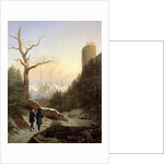 Winter Landscape with Gothic Church, 1821 by Carl Wilhelm Goetzloff